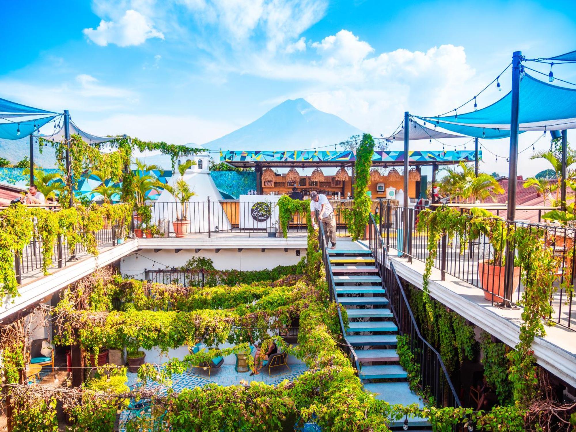 Adra Hostel Antigua Eksteriør billede Mount Fuji view from the hotel